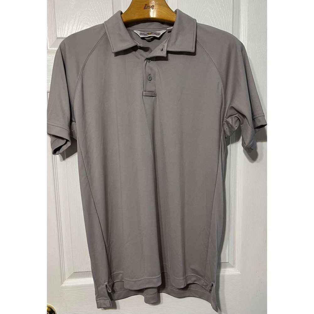 Flying Cross Men's Gray Coldblack Short Sleeve Polo Shirt - Performance‎